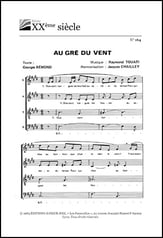 Au gre du vent SATB choral sheet music cover